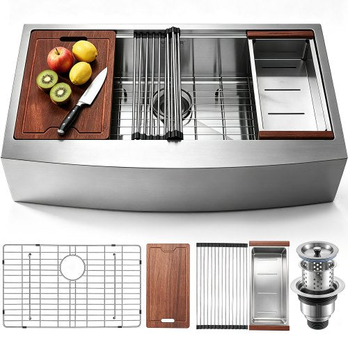 VEVOR Stainless Steel Built-in Kitchen Sink - Select Your Configuration - NSSC33YCYTJ02L4PRV0 - view 1