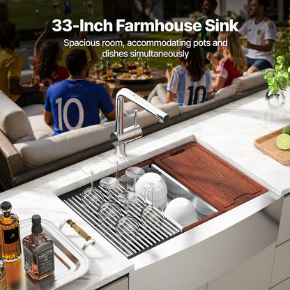 VEVOR Stainless Steel Built-in Kitchen Sink - Select Your Configuration - NSSC33YCYTJ02L4PRV0 - view 2