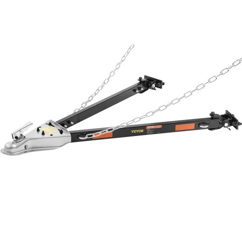 VEVOR Tow Bar, 5500 lbs Towing Capacity with Chains, Powder-Coating Alloy Steel Bumper-Mounted Universal Towing Bar, Coupler Fits 2-Inch Ball Hitch, 39.4-Inch Opening Width, for RV Car Trailer Truck - OHQLJB5500IB0C9B0V0 - view 1