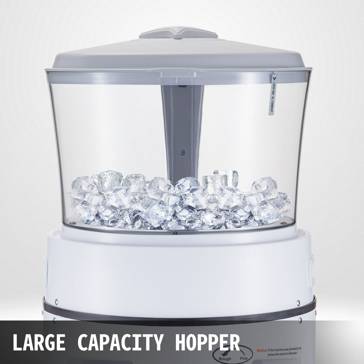 VEVOR 110V Commercial Ice Shaver Crusher 1100LBS/H with 17.6 LBS Hopper, 350W Tabletop Electric Snow Cone Maker 320 RPM Rotate Speed Perfect For Parties Events Snack Bar - PBJBY-56800000001V1 - view 3