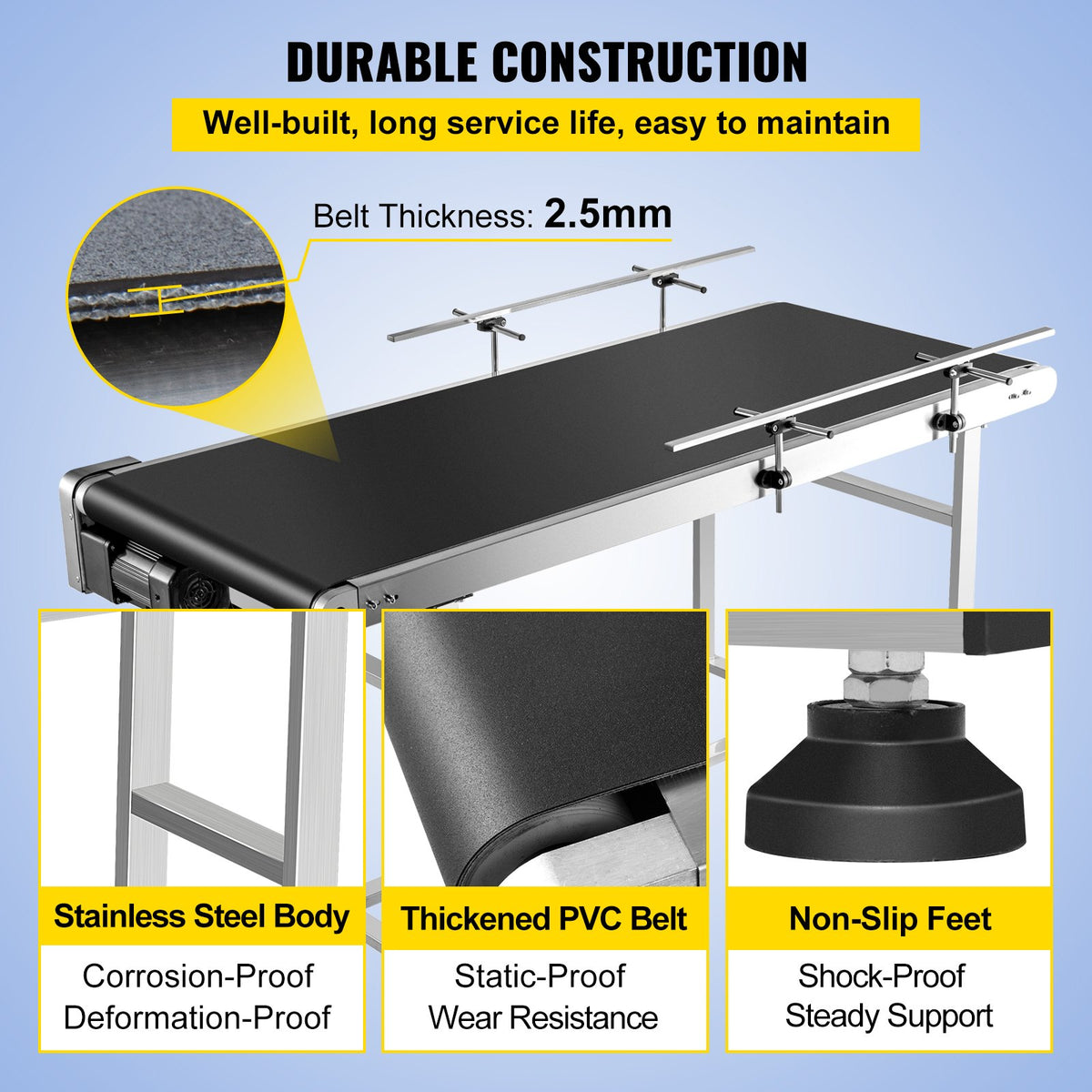 VEVOR Belt Conveyors - Select Your Configuration - PDSSJ150X60SX0001V1 - view 3