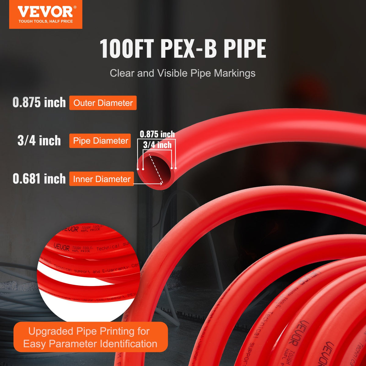 VEVOR PEX Tube - Select Your Configuration - PEXBGHS100FTDIYZWV0 - view 2
