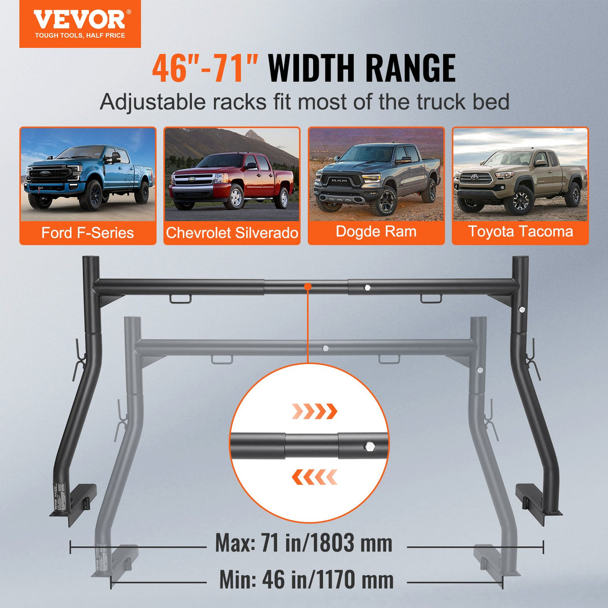 VEVOR Truck Utility Racks - Select Your Configuration - PKHJHJGXLSB511V0SV0 - view 2