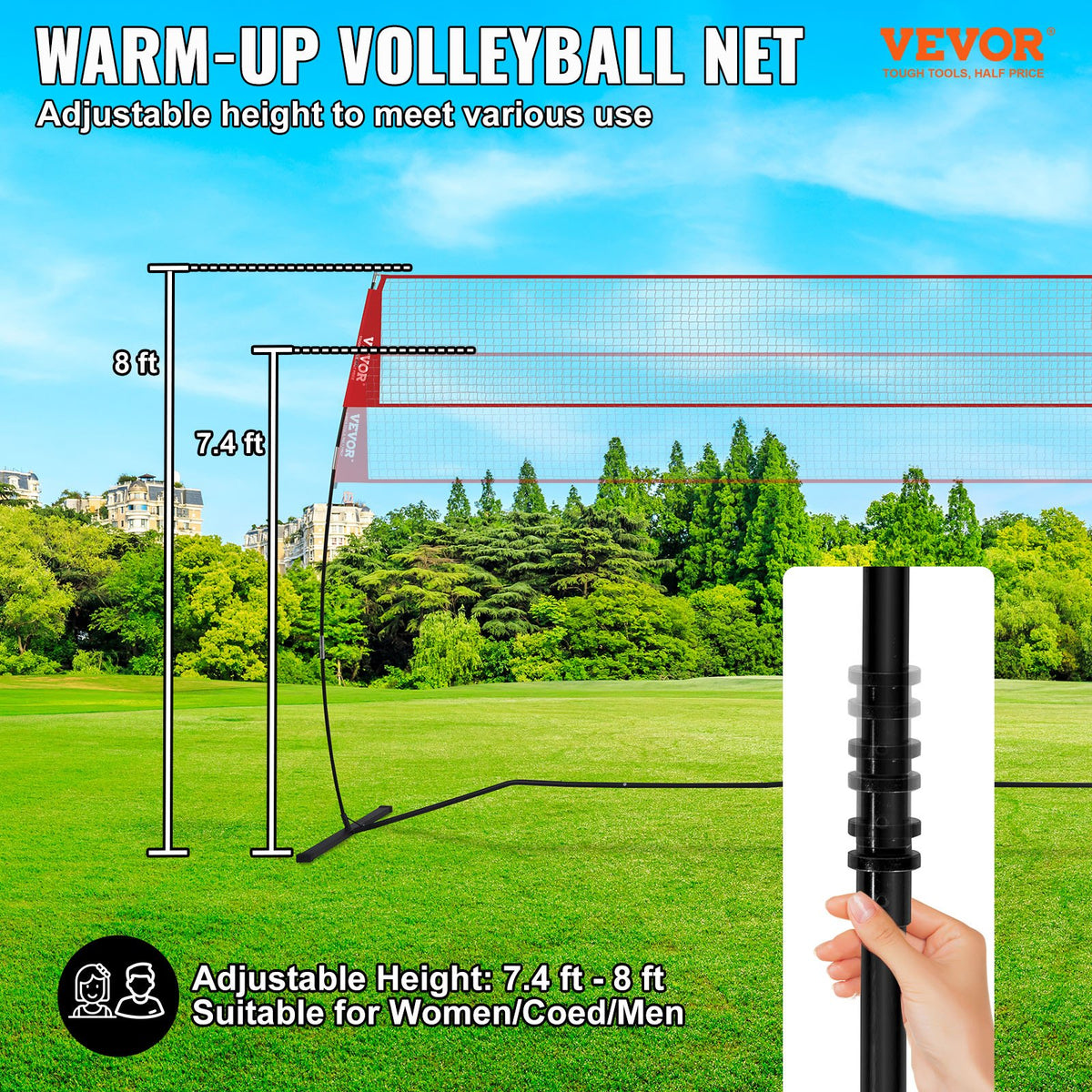 VEVOR Volleyball and Badminton Combo Set