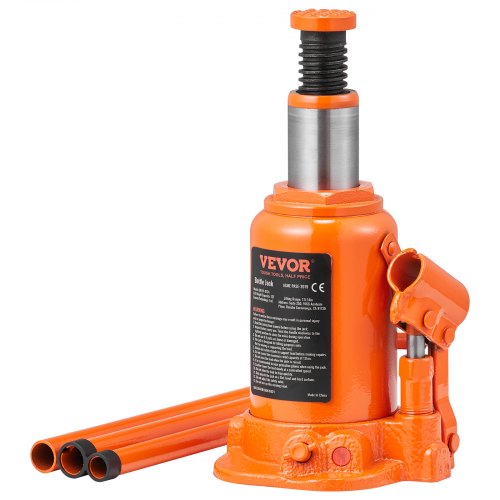 VEVOR Hydraulic Bottle Jack, 12 Ton/26455 LBS All Welded Bottle Jack, 7.5-14 inch Lifting Range, with 3-section Long Handle, for Pickup Truck, Truck, Car, RV, Auto Repair, Industrial Engineering - PS12T7514INCHXNRRV0 - view 1