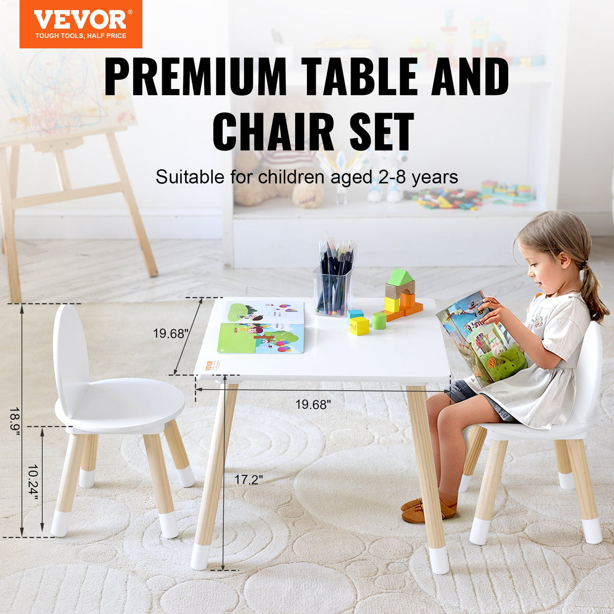 VEVOR Kid's Play Table and Chair - Select Your Configuration - PTETZYYZEYSMMSVPYV0 - view 2