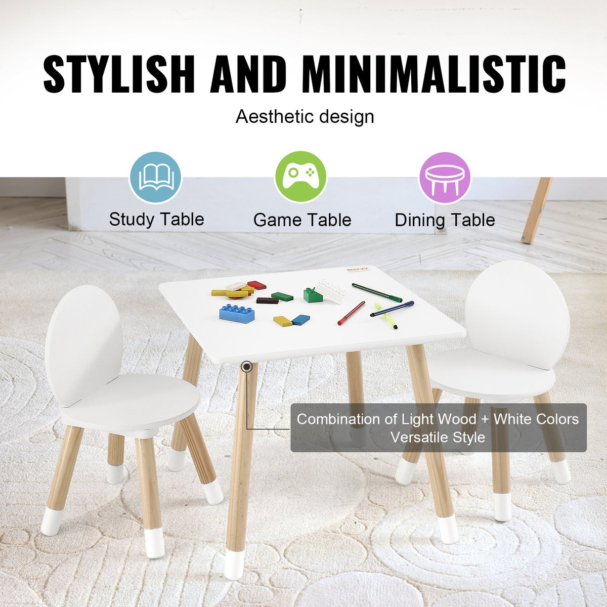 VEVOR Kid's Play Table and Chair - Select Your Configuration - PTETZYYZEYSMMSVPYV0 - view 3