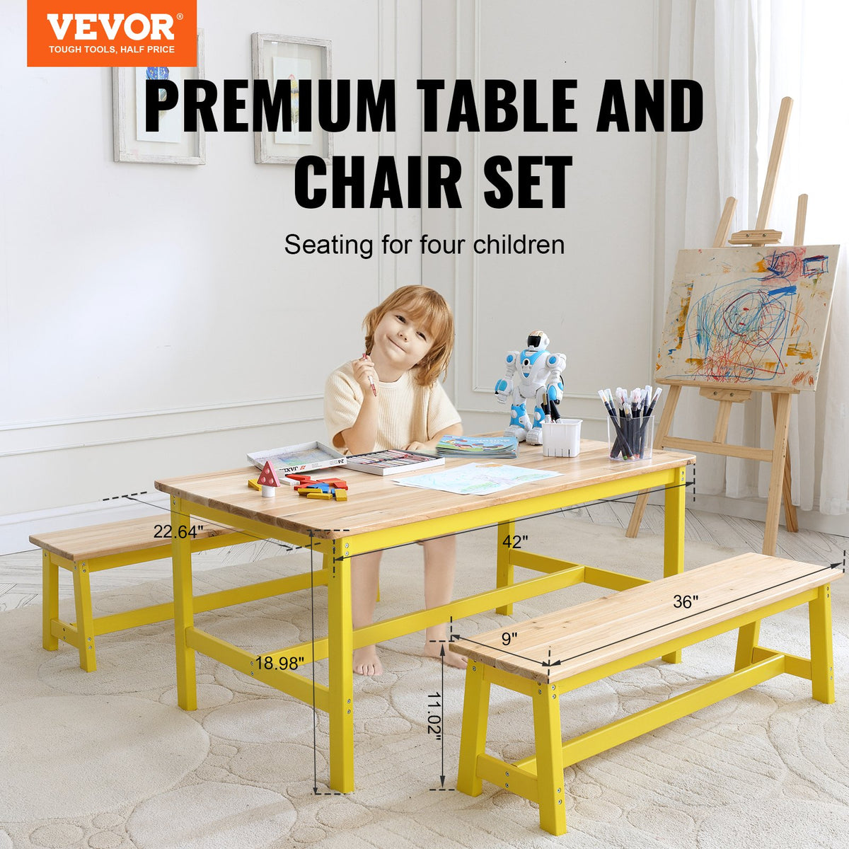 VEVOR Kid's Play Table and Chair - Select Your Configuration - PTETZYYZLZDSTV3VTV0 - view 2