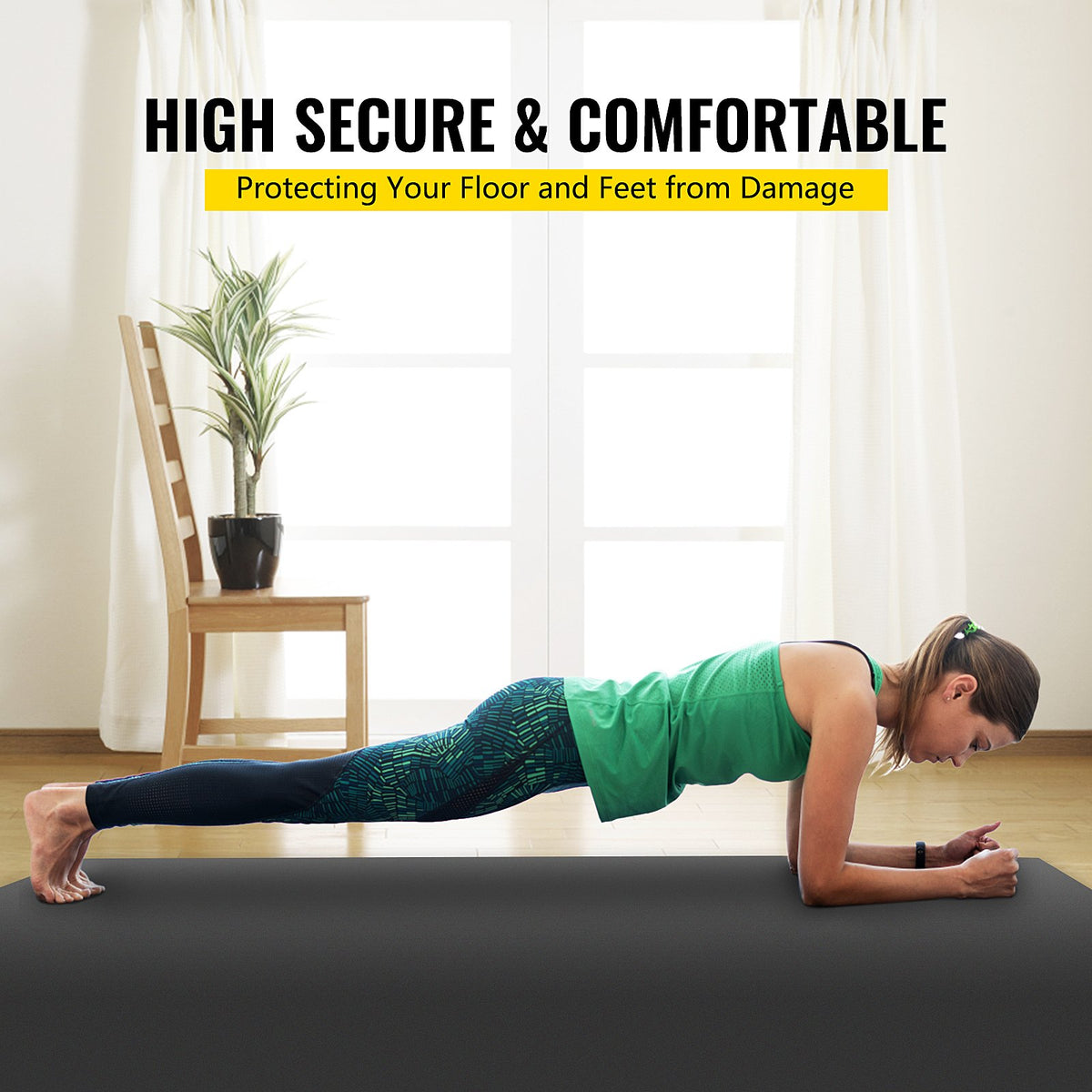 VEVOR Gym Floor Tiles - Select Your Configuration - PVCDBHS2MX4.8M001V0 - view 2