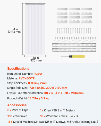 VEVOR Strip Curtains - Select Your Configuration - PZMLPZGHMPTLGNERCV0 - view 2