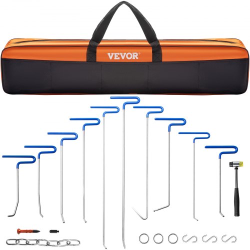 VEVOR Rods Dent Removal Kit, 20 Pcs Paintless Dent Repair Rods, Stainless Steel Dent Rods, Whale Tail Dent Repair Tools, Professional Hail Dent Removal Tool For Minor Dents, Door D - QCAHXFQTJQG200Q7GV0 - view 1