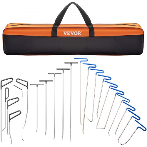 VEVOR Rods Dent Removal Kit, 21 Pcs Paintless Dent Repair Rods, Stainless Steel Dent Rods, Whale Tail Dent Repair Tools, Professional Hail Dent Removal Tool For Minor Dents, Door D - QCAHXFQTJQG22MPMOV0 - view 1