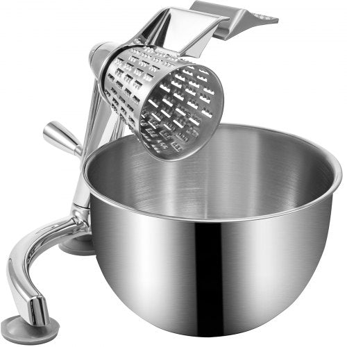 VEVOR Rotary Cheese Grater, Zinc Alloy Rotary Vegetable Mandoline, Manual Cheese Mandoline with 5 Stainless Steel Cutting Cones, Manual Vegetable Grater with 2.5L Bowl, Rotary Shre - QCJSCQPJ000000001V0 - view 1