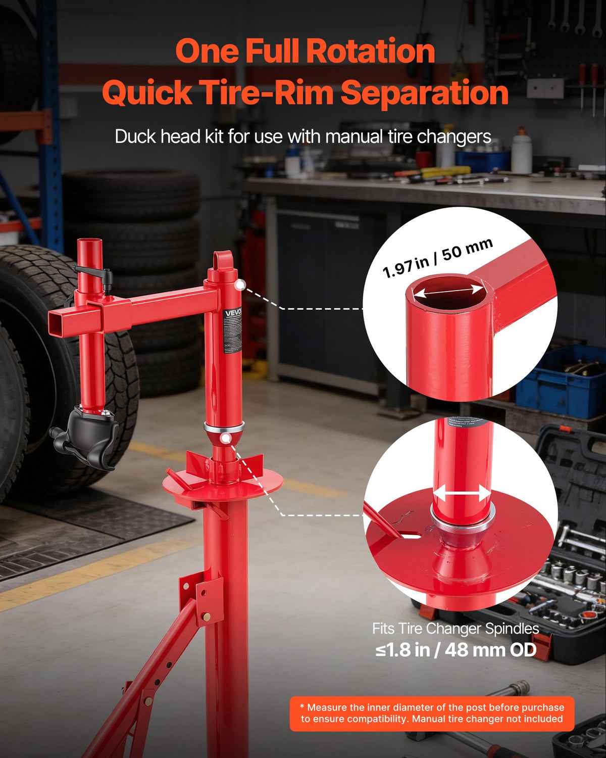 VEVOR Manual Tire Changer Machine - Select Your Configuration - QCLTCZGJYTTJTZD2M001V0 - view 2