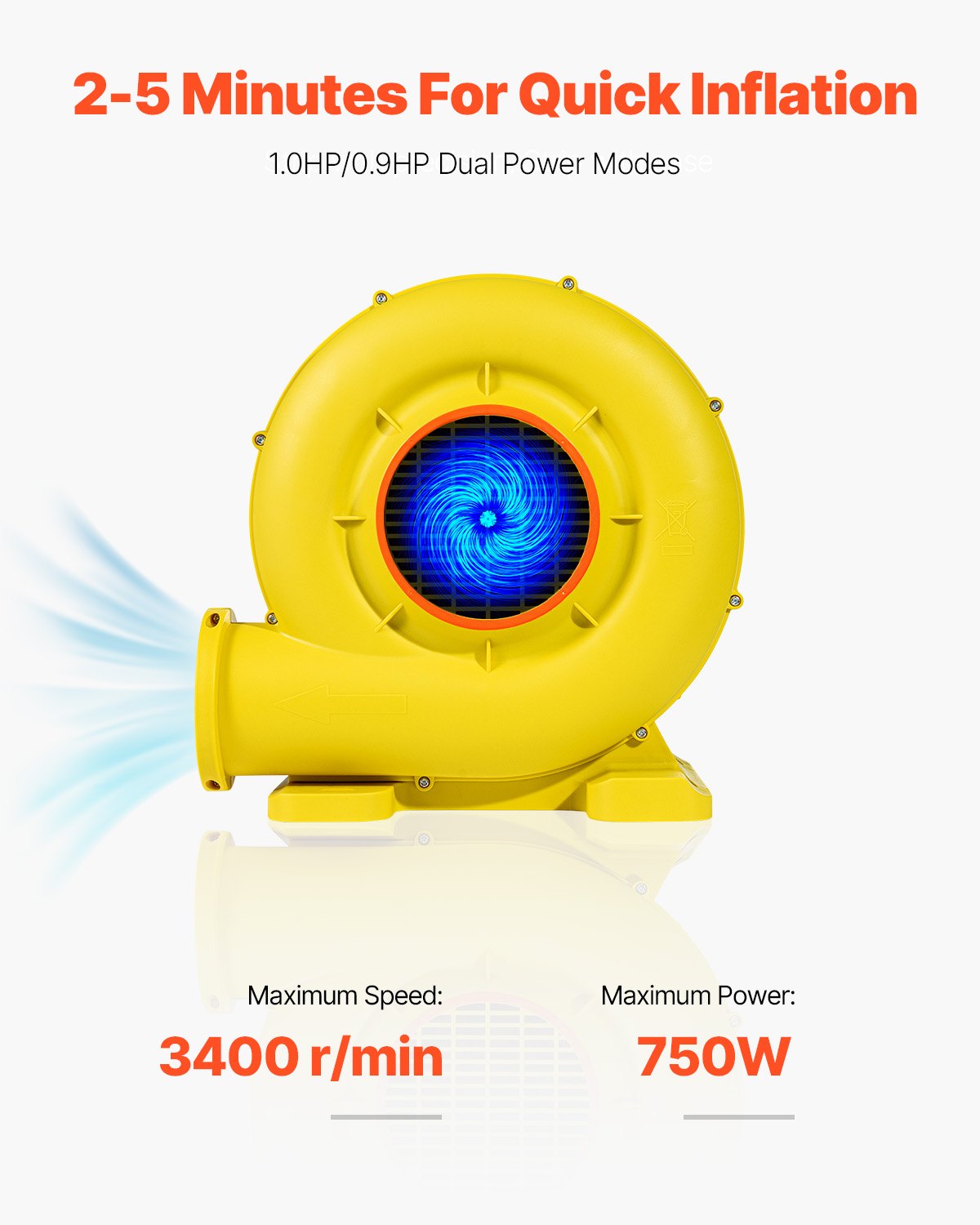 VEVOR Inflatable Blower - Select Your Configuration - QMFJ680W2D3M1ADWMV1 - view 3