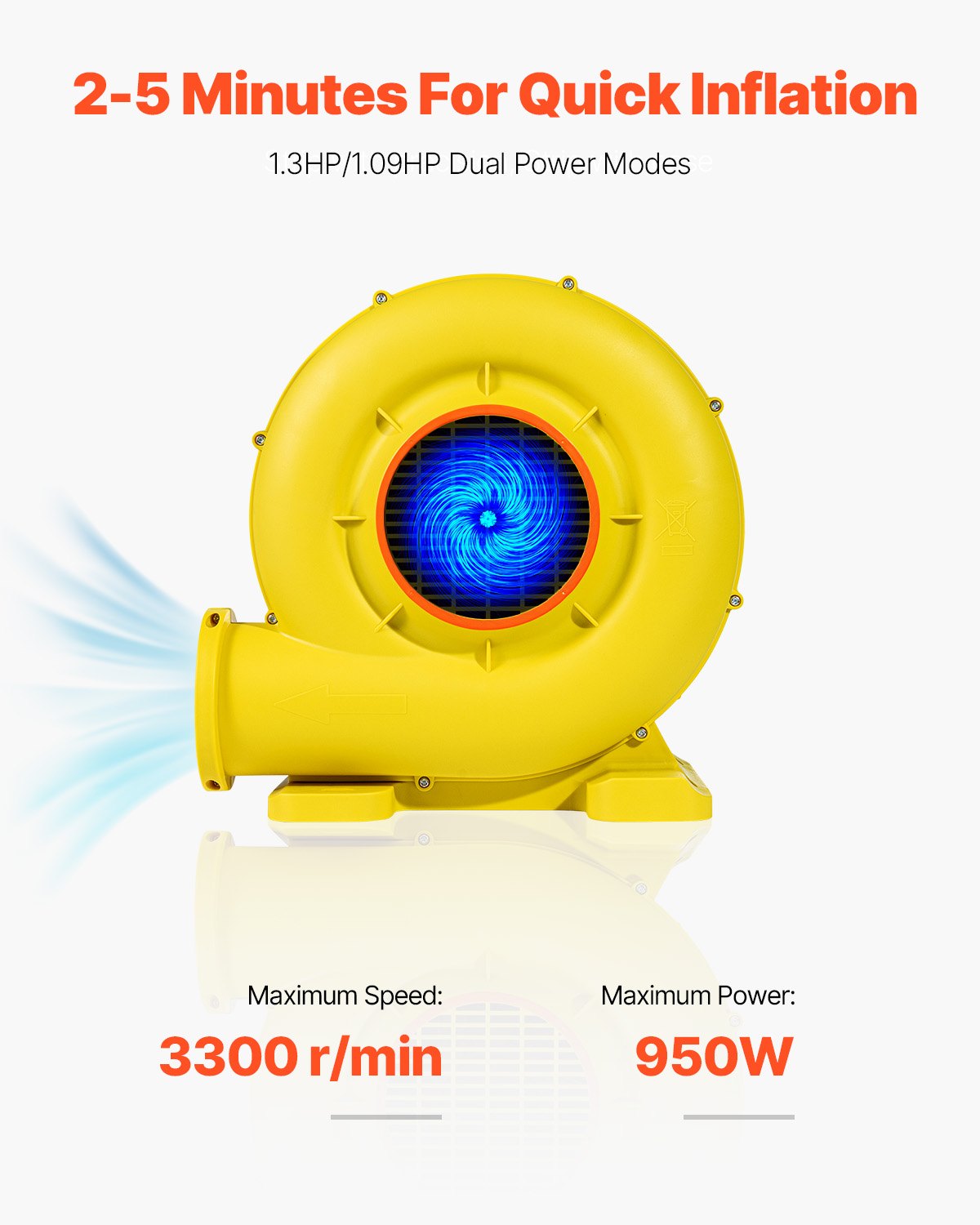 VEVOR Inflatable Blower - Select Your Configuration - QMFJ750W2D3MYVROFV1 - view 3