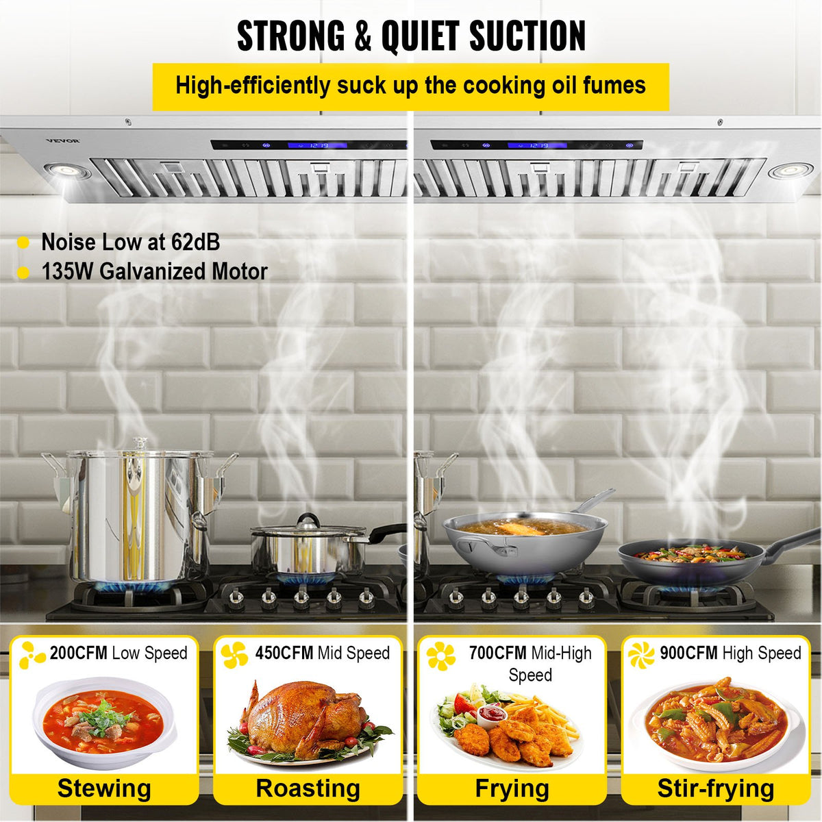 VEVOR Range Hood - Select Your Configuration - QRSCYYJYCBXGC2L07V1 - view 3