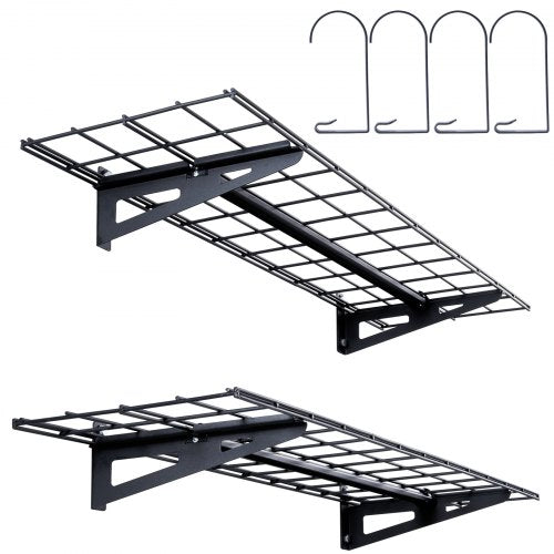 VEVOR Garage Storage Shelving, 2 Pack, 4 x 1 ft Heavy Duty Garage Shelves Wall Mounted, 400 lbs Load Capacity(Total) Garage Storage Rack Floating Shelves, Suitable for Shop, Shed, Garage Storage - QXCKGBDHSSC48L638V0 - view 1