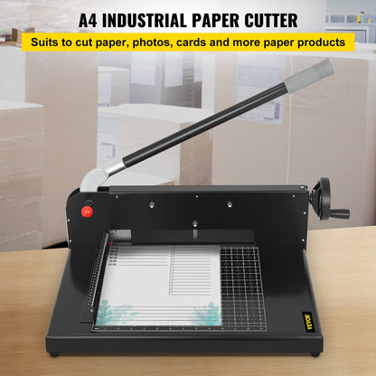 VEVOR Paper Cutter 12Inch A4 Commercial Heavy Duty Paper Cutter 300 Sheets 45HRC Hardness Stack Cutter Metal Base Desktop Stack Cutter for Home Office (A4) - QZJSG-299A4000001V0 - view 2