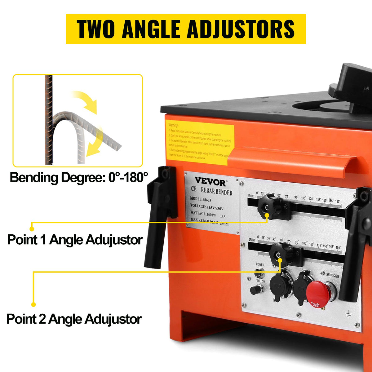 VEVOR Rebar Benders - Select Your Configuration - RB-25GJWQJ0000001V1 - view 3