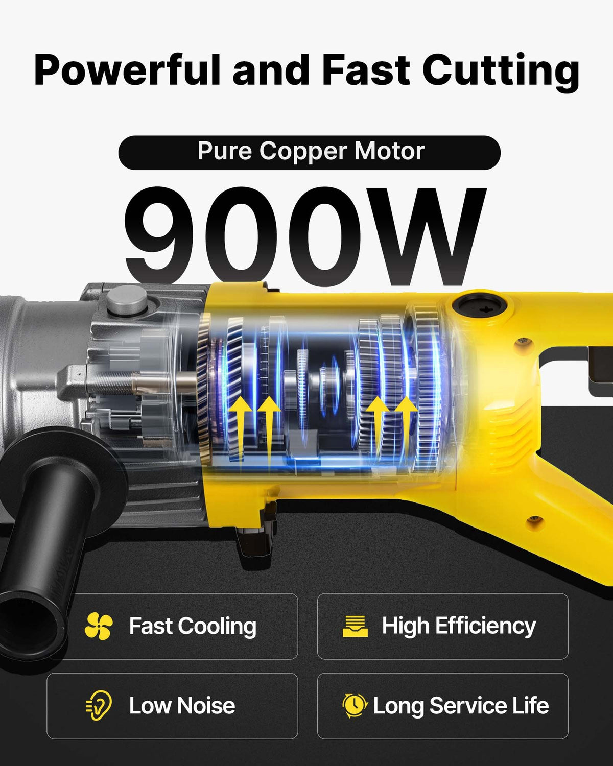 VEVOR Power Rebar Cutters - Select Your Configuration - RC-16GJQGJYELLOW1V1 - view 3