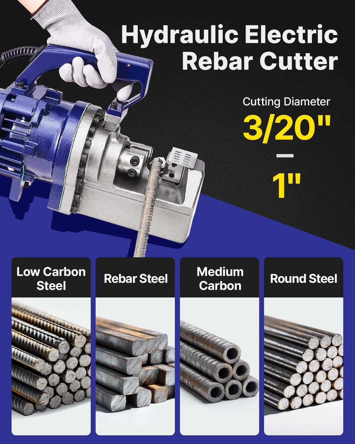 VEVOR Power Rebar Cutters - Select Your Configuration - RC-25GJQDJ0000001V1 - view 2