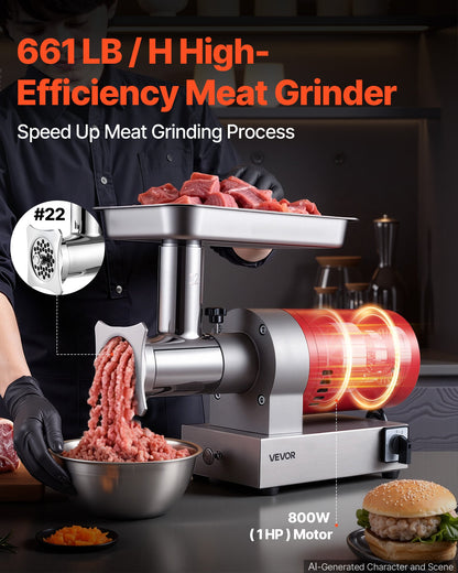 VEVOR Commercial Electric Meat grinder - Select Your Configuration - RJDTMC1100W3YOMFQV1 - view 2