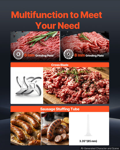 VEVOR Commercial Electric Meat grinder - Select Your Configuration - RJDTMC1100W3YOMFQV1 - view 3