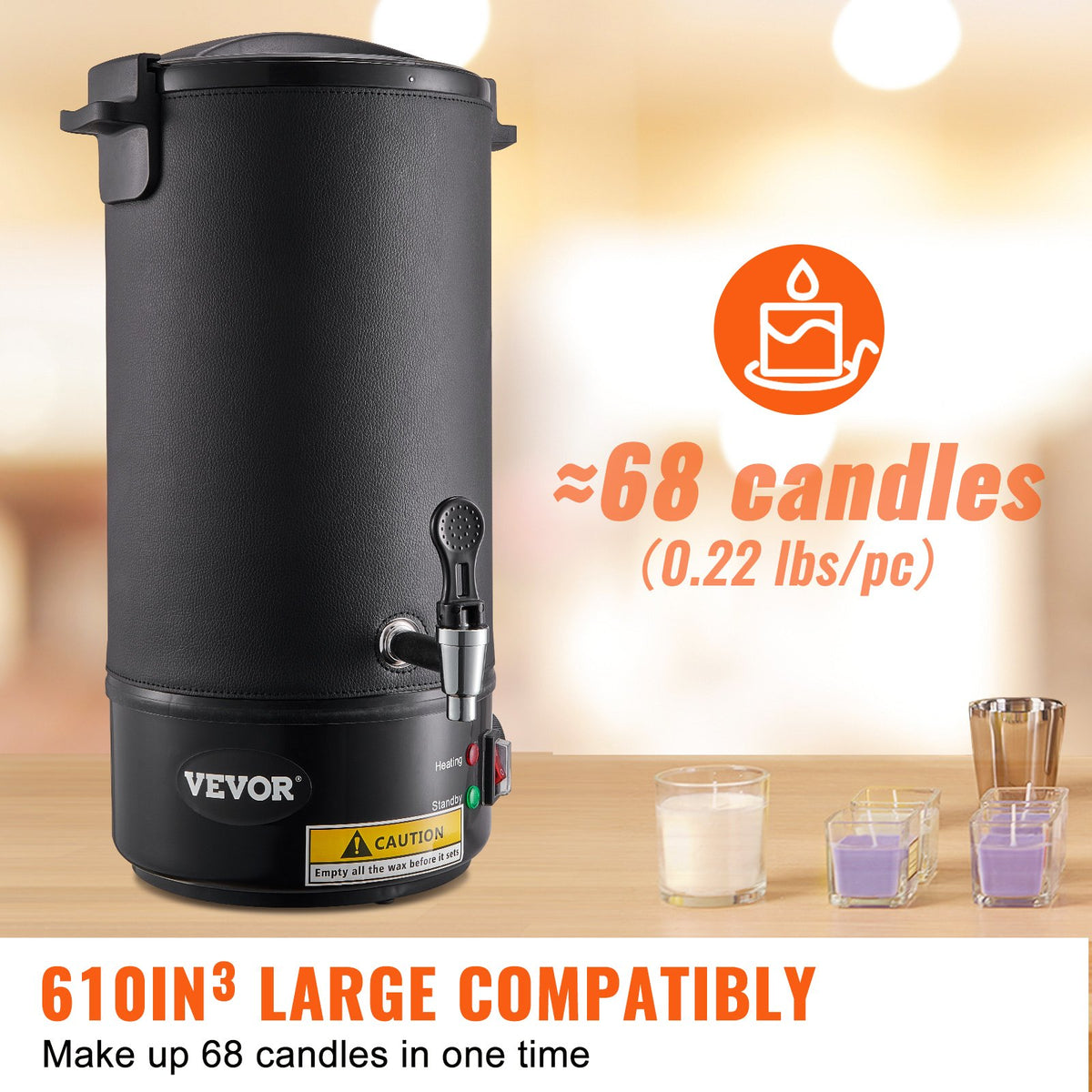 VEVOR Wax Melter - Select Your Configuration - RLTYT10L1200WXSVPV1 - view 3