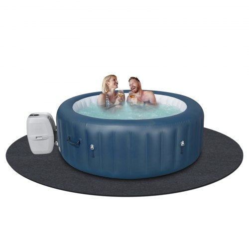 VEVOR 80 Inch Diameter Round Hot Tub Mat, Extra Large Inflatable Hot Tub Pad, Waterproof Slip-Proof Backing, Absorbent Spa Pool Ground Base Flooring Protector Mat Reusable Outdoor - RSYGDTDYX80HC5RJAV0 - view 1