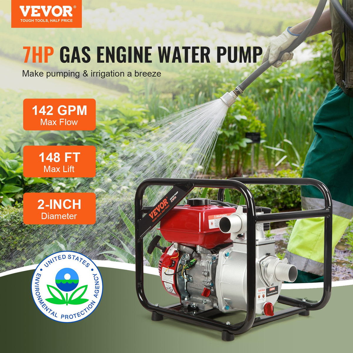 VEVOR Engine Driven Pumps - Select Your Configuration - RYFDJSBYCYC27O63FV0 - view 2