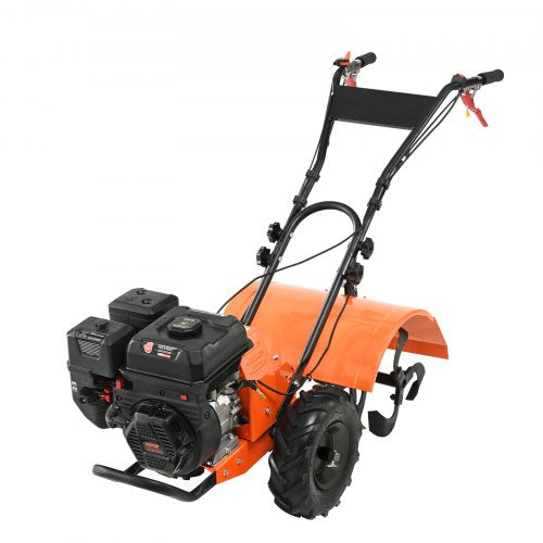 VEVOR Tiller Cultivator, 212CC 4-Stroke Garden Cultivator, Tiller with 4 Steel Adjustable Rear Tines for Lawn, Garden and Field Soil Cultivation - RYGYJ212CCSCGHWDEV0 - view 1