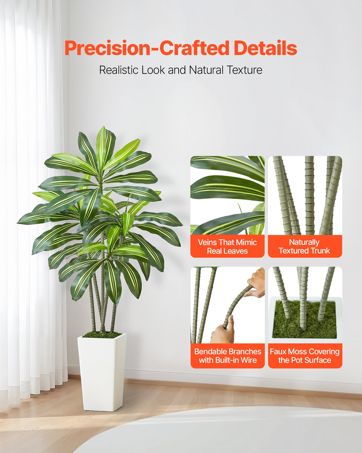 VEVOR Artificial Tropical Plants - Select Your Configuration - RZRDZWLXS5FT31TZT001V0 - view 2