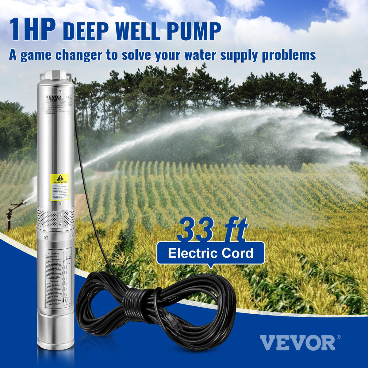 VEVOR AC Deep Well Pumps - Select Your Configuration - S1HP37GPM110V87ROV1 - view 2