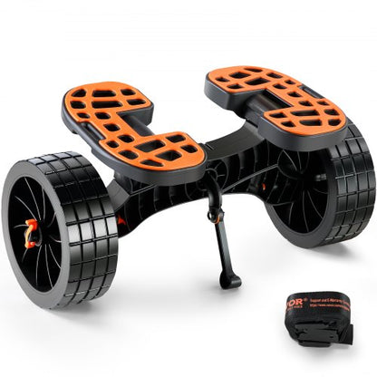 VEVOR Heavy Duty Kayak Cart, 320lbs Load Capacity, Detachable Canoe Trolley Cart with 10'' Solid Tires, Adjustable Brackets & Nonslip Support Foot, for Kayaks Canoes Paddleboards - S320LBS10INCHRSSKV0 - view 1