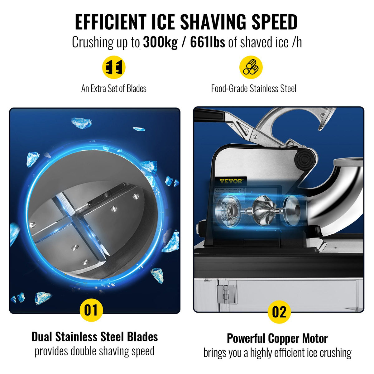 VEVOR Ice Shavers - Select Your Configuration - SBJ300XTDBK000001V1 - view 3