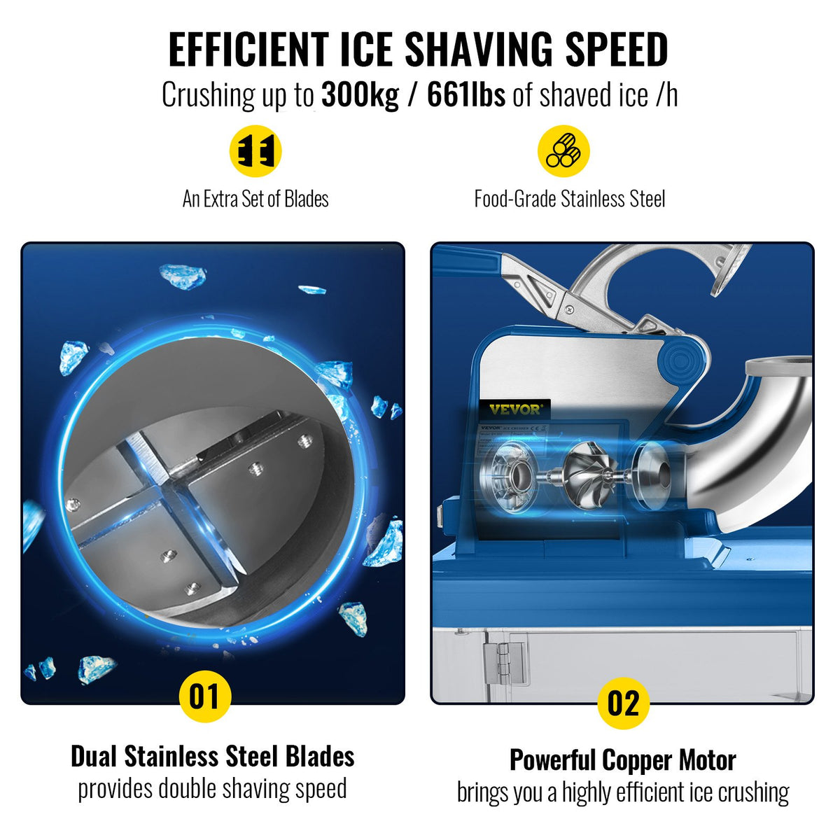 VEVOR Ice Shavers - Select Your Configuration - SBJ300XTDBU000001V1 - view 3