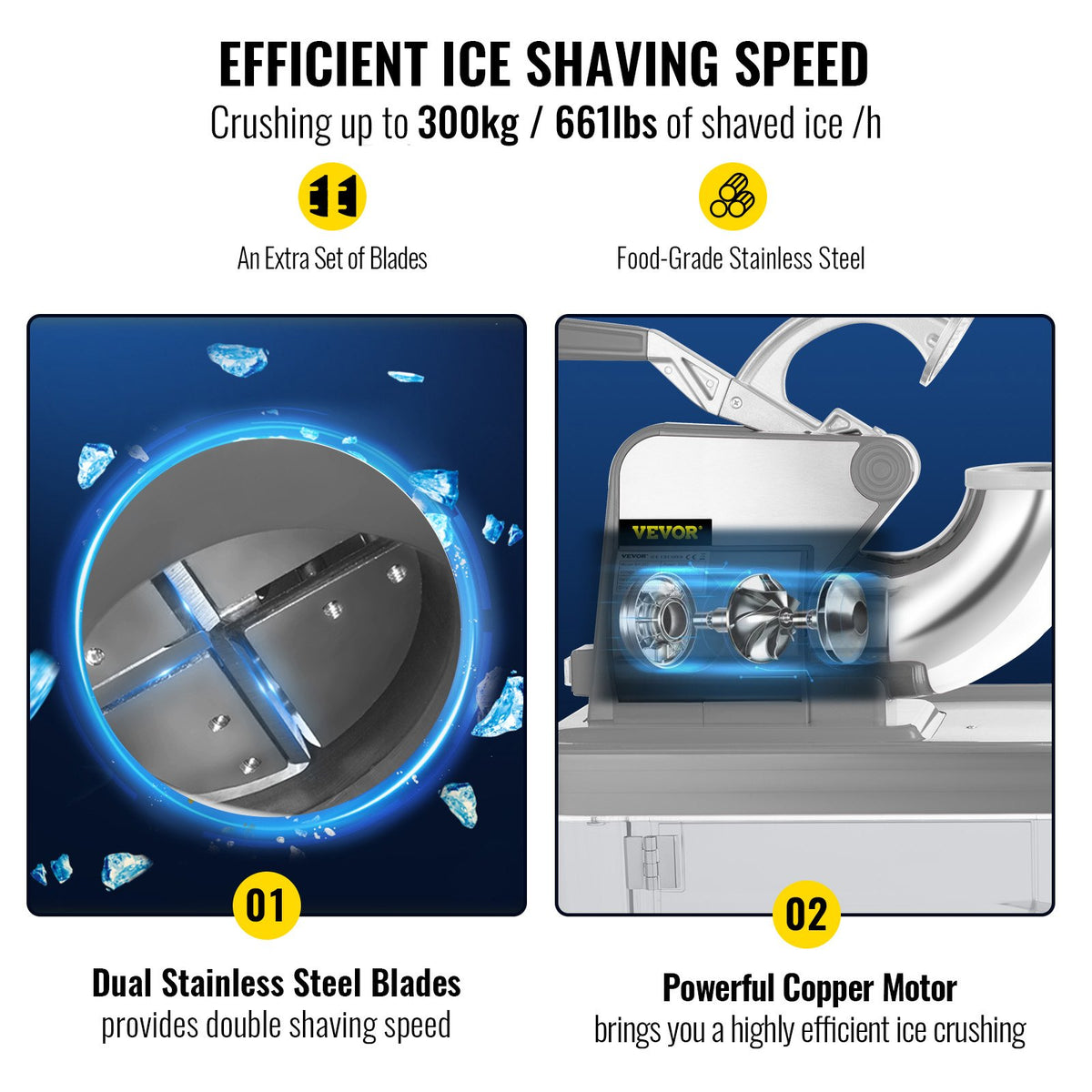 VEVOR Ice Shavers - Select Your Configuration - SBJ300XTDYS000001V1 - view 3