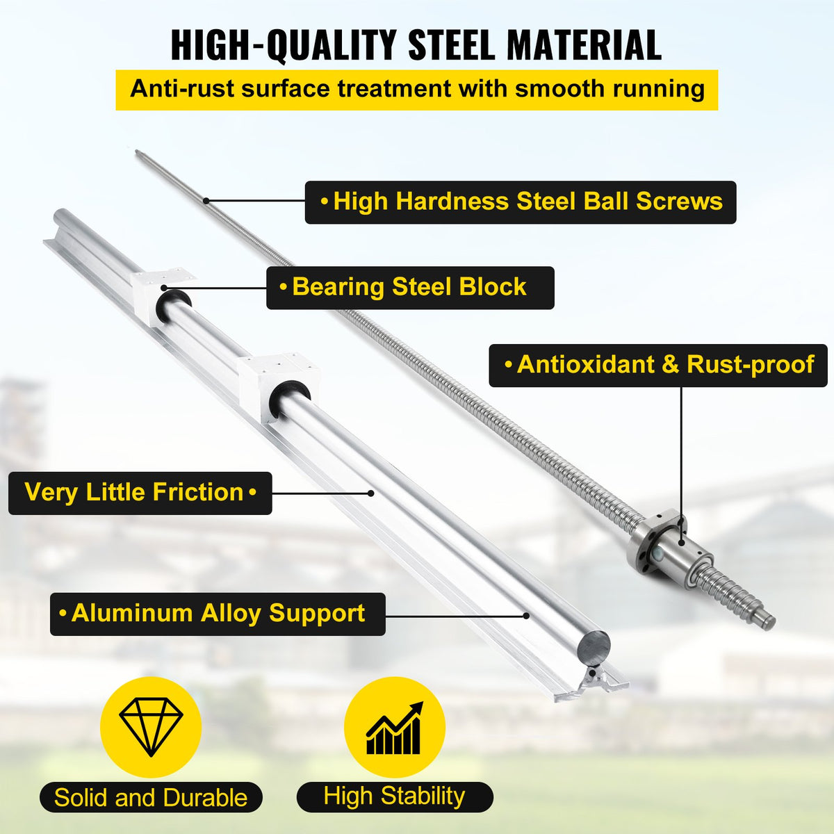 VEVOR Linear Guide Rails - Select Your Configuration - SBR20SZSGZXDGTZ01V0 - view 3