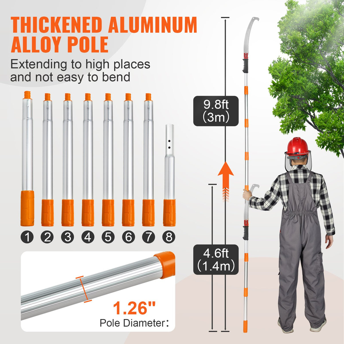 VEVOR Tree Pruners - Select Your Configuration - SDGZJLHJZZ3M7QUFHV0 - view 3