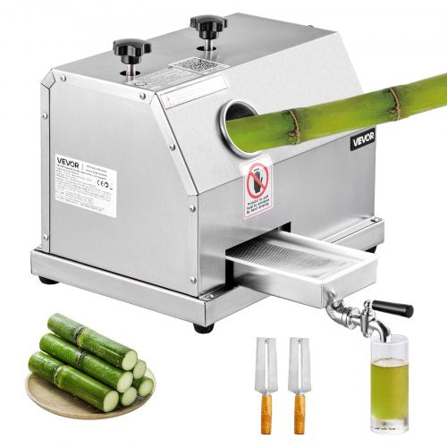 VEVOR Commercial Sugar Cane Juicer, 110LBS/H High Output Sugarcane Juicer Machine with 3 Stainless Steel Rollers, 2.4" Large Inlet, Manual Sugar Cane Press Juice Extractor - SDGZZZJ165INV3P11V0 - view 1