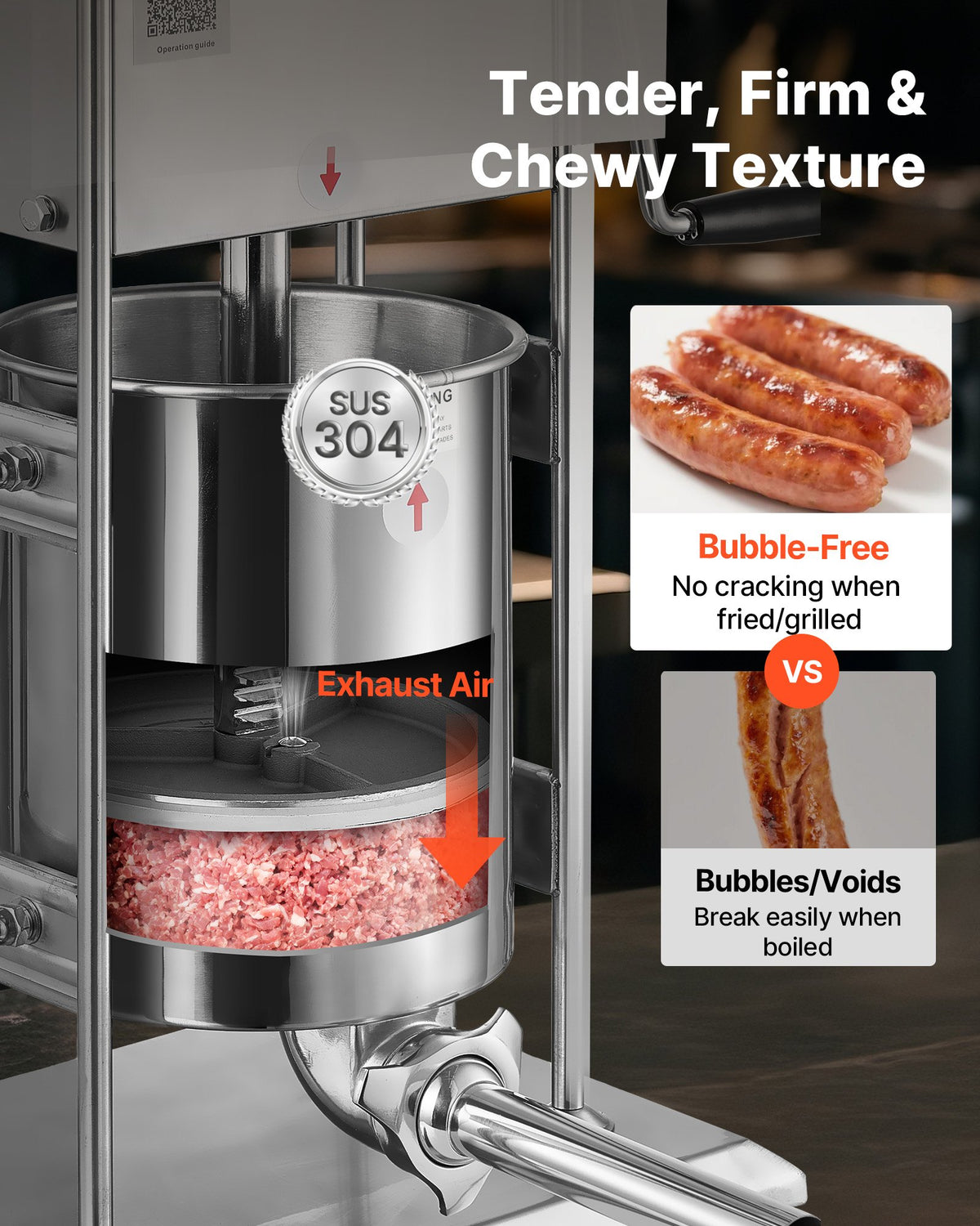VEVOR Sausage Stuffers - Select Your Configuration - SDKGCJLS10L06EIN0001V0 - view 3