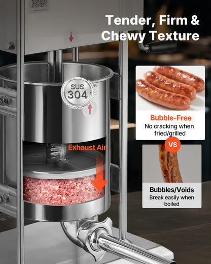 VEVOR Sausage Stuffers - Select Your Configuration - SDKGCJLS10L06EIN0001V0 - view 3