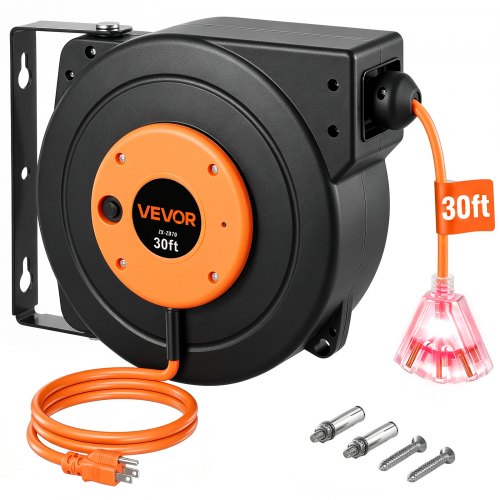 VEVOR Retractable Extension Cord Reel - Select Your Configuration - SDKJXQ30FT163GKFCV1 - view 1