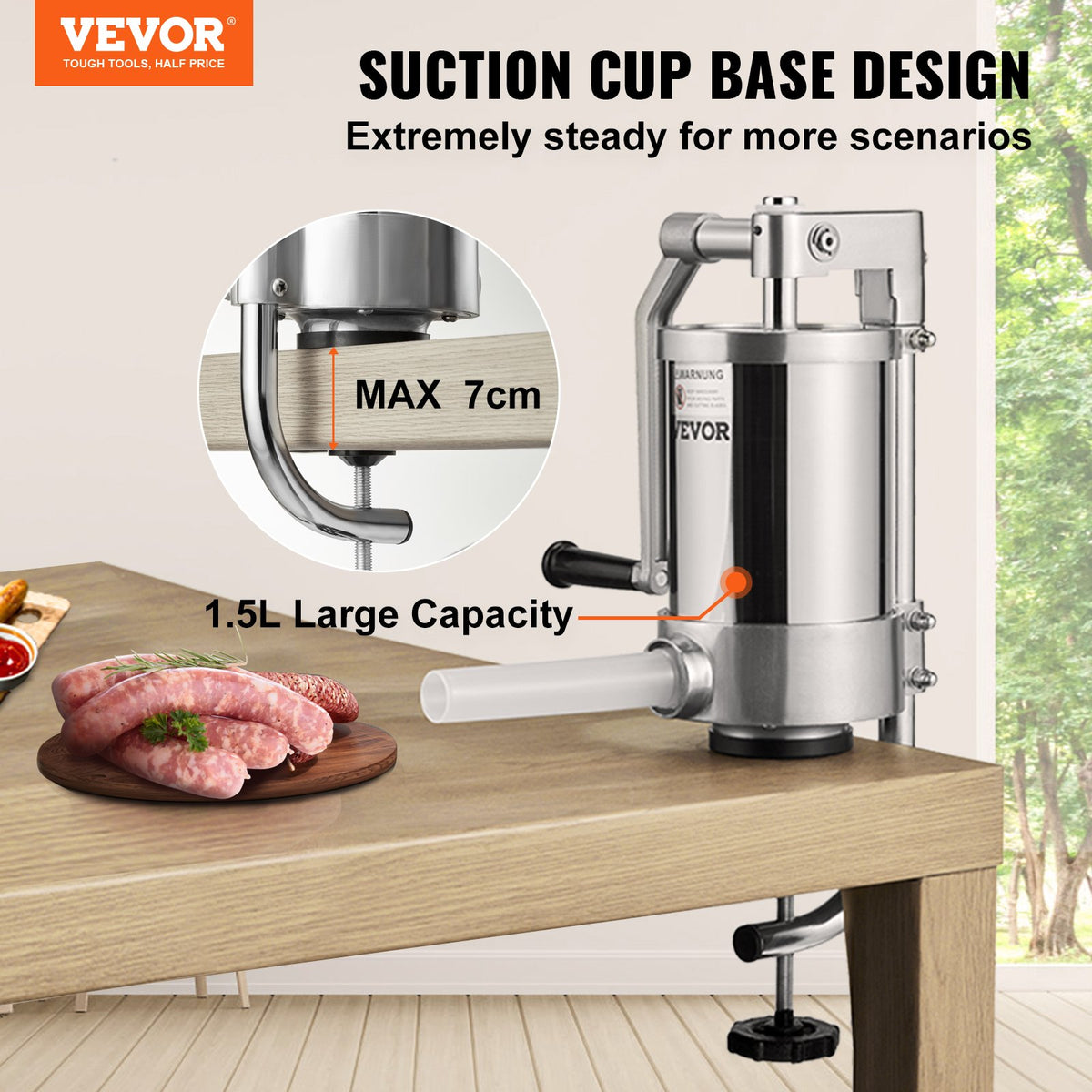 VEVOR Sausage Stuffers - Select Your Configuration - SDLSBXGGC15L18HO0V0 - view 2