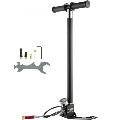 VEVOR PCP Hand Pump, 4 Stage, 30Mpa 4500 PSI High Pressure PCP Air Rifile Filling Stirrup Pump with Oil-Moisture Filter Pressure Gauge, Stainless Steel for Airguns Scuba Tank - SDQQCQB4000PSVH1RV0 - view 1