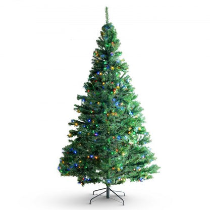 VEVOR Christmas Tree, 6.5ft Prelit Artificial Xmas Tree, Full Holiday Decor Tree with 450 Multi-Color LED Lights, 1227 Branch Tips, Metal Base for Home Party Office Decoration Tested to UL Standards - SDSDSLED65YCBP8M8V1 - view 1