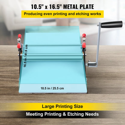 VEVOR Basic Etching Press, Printing Size 11"L x 10"W x 6.8"H, All Metal Construction Etching Press, Professional Printmaking Press for Monotype Printmaking and Etching - SDSKJ7WSFACXQC1XFV0 - view 3