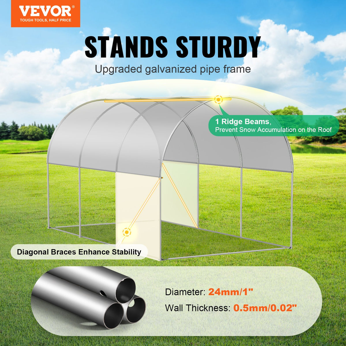 VEVOR Portable Greenhouses - Select Your Configuration - SDXWS10X7X7F4BYNQV0 - view 2
