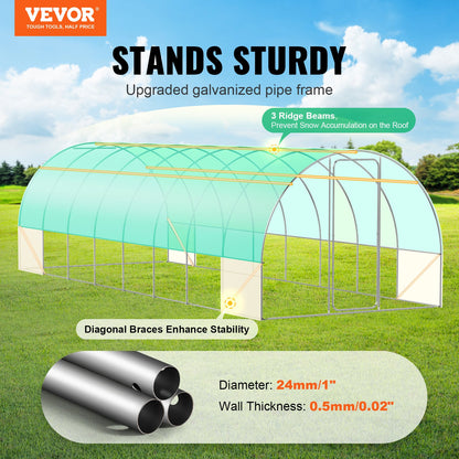 VEVOR Portable Greenhouses - Select Your Configuration - SDXWS28X10X7PC4TOV0 - view 2